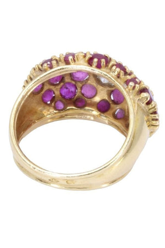 Bague 53 BAGUE DÔME RUBIS ET DIAMANT 58 Facettes 084191