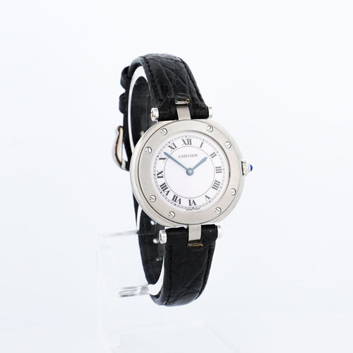 Bracelet Cartier Santos Vendôme - Ivory roman dial - SM 58 Facettes