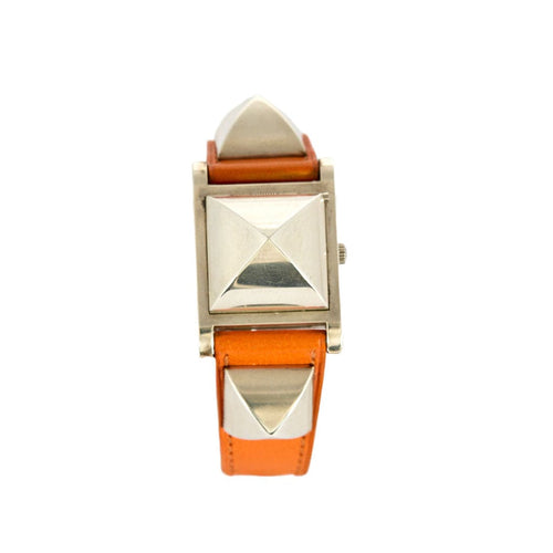 Montre HERMES - Medor Swift - Cuir et acier 58 Facettes