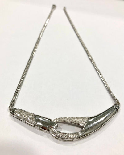 Collier Collier or blanc et diamants 58 Facettes