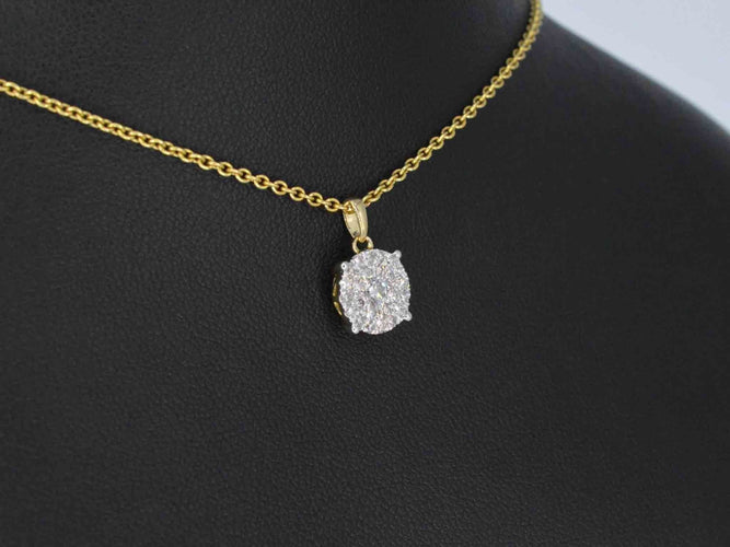 Pendentif Pendentif en or jaune avec diamant taille brillant 58 Facettes 2081