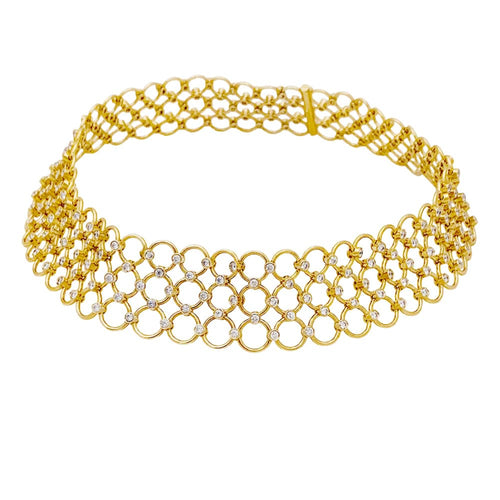 Collier Collier Tiffany & Co, or jaune et diamants. 58 Facettes 35060