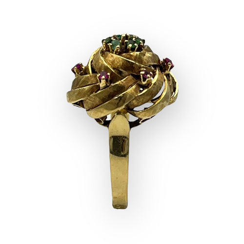 Bague 56 Bague chou émeraudes et rubis 58 Facettes 149057393