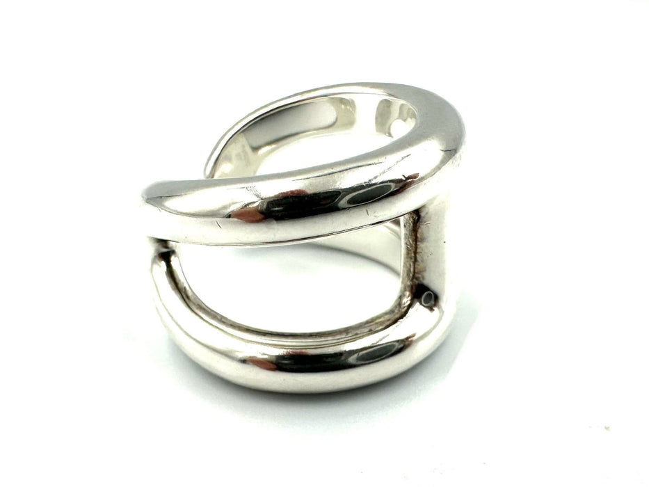 Bague HERMES - bague collection osmose, argent GM 58 Facettes