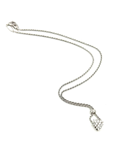 DAMIANI. Collier or blanc 18K et diamants