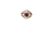 Bague 54 Bague vintage or jaune, rubis 1,94 ct, diamants 58 Facettes