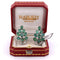 Boucles d'oreilles Boucles d'oreilles en platine ornées d'émeraudes et de diamants 58 Facettes