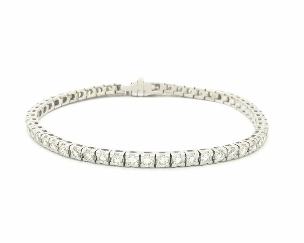 Bracelet Bracelet de tennis en or blanc, 3,30 ct 58 Facettes 5866