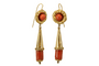Boucles d'oreilles Boucles d'oreilles antiques en or jaune corail 58 Facettes 7652