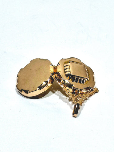 Pendentif Médaillon Photo Art Déco or rose 58 Facettes