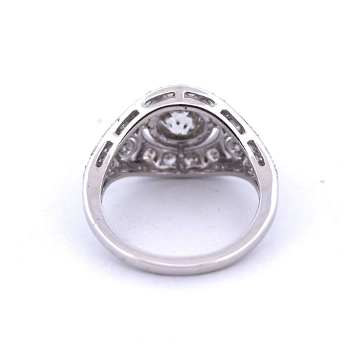 Bague 57 BAGUE LIBERTY EN OR BLANC 18 KT - DIAMANT 1,40 CT 58 Facettes