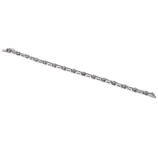 Bracelet Bracelet design contemporain en or avec diamants 58 Facettes Q263B(99)