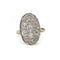 Bague 57 Bague baignoire en or 750 et platine, diamants tailles anciennes environ 3 carats 58 Facettes 1271