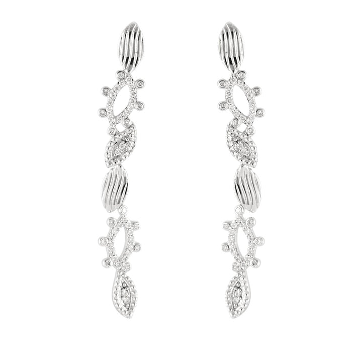 Boucles d'oreilles Boucles d'oreilles or blanc diamants 58 Facettes LP1062