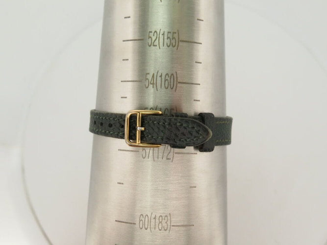 Montre vintage montre HERMES arceau plaque or 25 mm bracelet lezard quartz lady 58 Facettes 267938