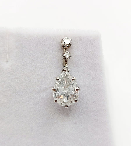 Pendentif Pendentif Art Déco Platine, diamant taille poire 0,95 carat 58 Facettes A06247