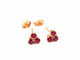 Boucles d'oreilles Boucles d'oreilles en or jaune 750 mil et rubis 58 Facettes