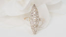 Ring 51 Marquise Ring 2 Gold Diamonds 58 Facettes 32597