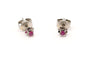 Boucles d'oreilles Boucles d'oreilles Contemporaines en or blanc serties de saphirs roses 58 Facettes B376