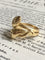 Bague 51 Bague ancienne en or jaune 18K représentant deux serpents 58 Facettes