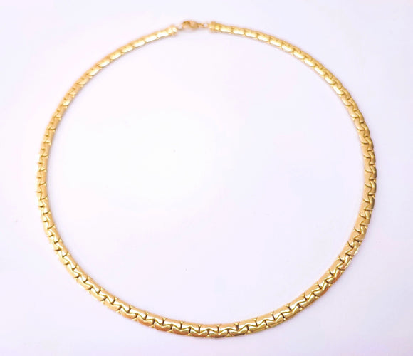 Collier Chaine maille haricot en or jaune 58 Facettes COL-HARICO-1649