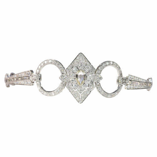 Collier Glamour des Années folles : Collier et coiffe vintage Art déco en diamants pour chien 58 Facettes 23023-0064