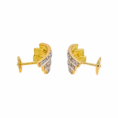 Boucles d'oreilles  Or jaune, Or blanc Diamant