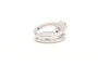 Bague contemporaine en or blanc 18 carats sertie d'un diamant