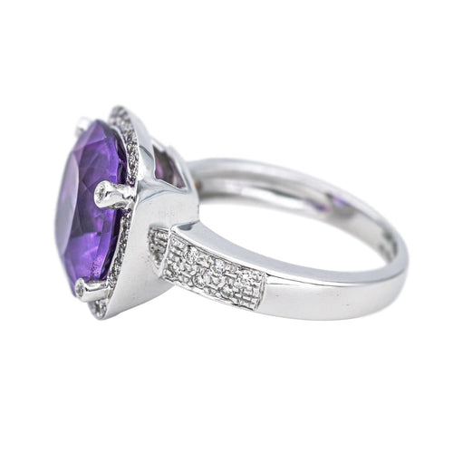 Bague 51 Poiray Bague  Filles Antik Or blanc Améthyste, Diamant 58 Facettes 4693193RV