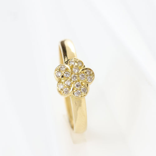 Anillo en oro amarillo con diamantes 58 Facettes 129058B