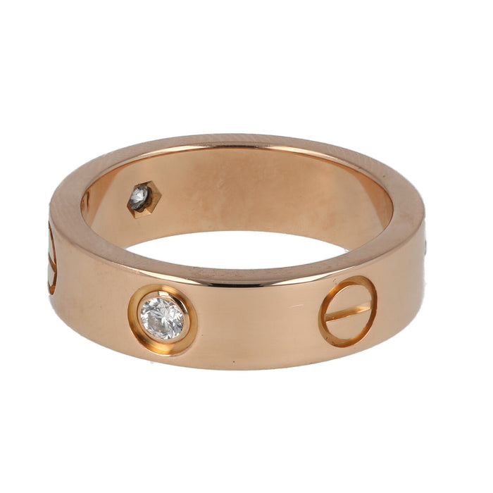 CARTIER - Bague love or rose diamant