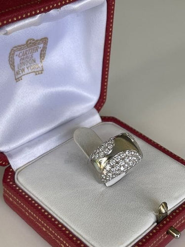 Bague 49 CARTIER - Bague Nouvelle Vague, diamants et or gris 58 Facettes