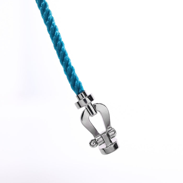 Bracelet FRED - Bracelet Force 10 GM or gris et corde bleue turquoise 58 Facettes 93296