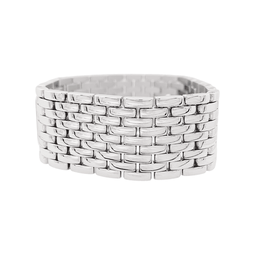 Montre Montre Cartier "Panthère ruban" en acier et nacre 58 Facettes 34465