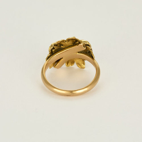 Bague 58 Bague en or jaune 58 Facettes CLA0971