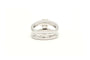 Bague contemporaine en or blanc 18 carats sertie d'un diamant