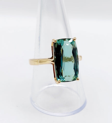 Bague 58.5 Bague cocktail or jaune, tourmaline 5,70 carats (circa 1950) 58 Facettes A05097