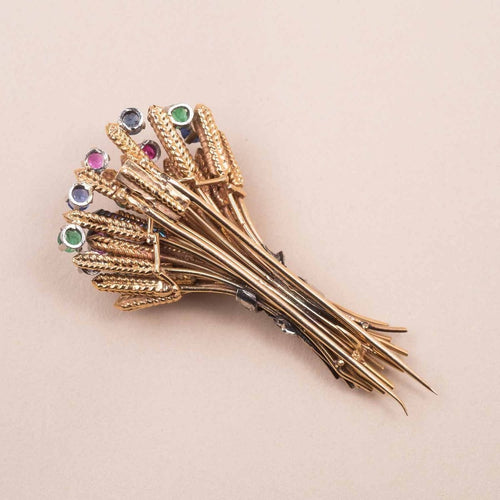 Broche Broche Vintage Bouquet Epis de Blé Or 58 Facettes 793315