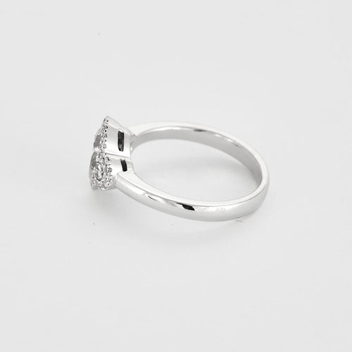 Bague 53 Bague solitaire en or blanc et diamants 58 Facettes LJ28