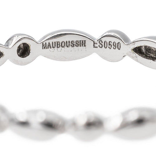 Bague 52 Mauboussin Bague Alliance  Or blanc 58 Facettes 3059432CN