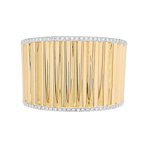 Bracelet Bracelet manchette deux ors et diamants. 58 Facettes 34786