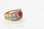 Bague 61 Bague large rubis diamants 58 Facettes 250220