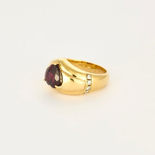 Bague 53 Bague en or jaune, diamants et rubellite 58 Facettes LP1324/13
