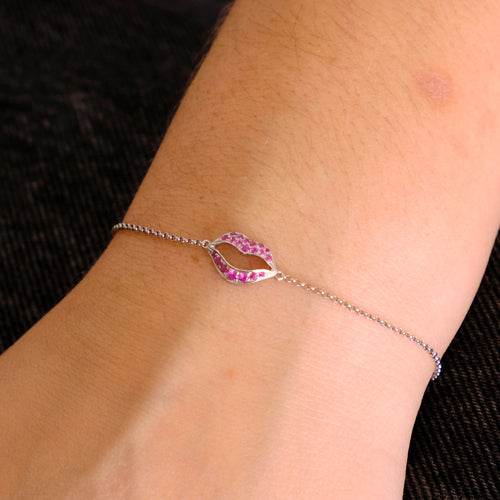 Bracelet Bracelet Or Blanc Saphirs Roses STEFFERE Haute Joaillerie 58 Facettes