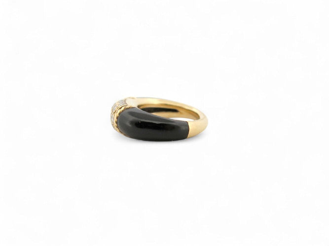 Bague 45 bague VAN CLEEF & ARPELS philippine t45 or jaune 18k onyx & diamants 0.5ct 58 Facettes 271397