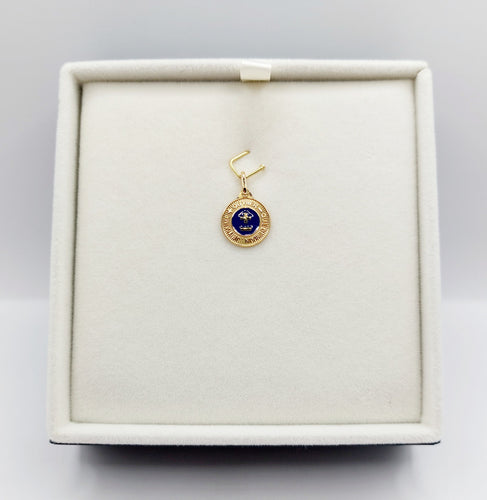 AUGIS - Pendentif médaille d'amour or jaune "+ qu'hier - que demain" - L'Élégante Bleue