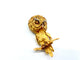 Broche Broche chouette en or jaune 18k avec diamants et oeil de tigre 58 Facettes BO/250337