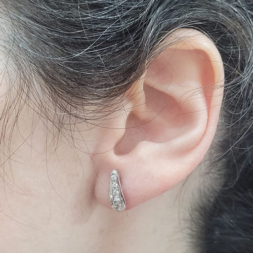 Pendientes démontables en or blanc et rose et corail et diamants