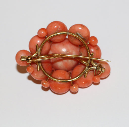 Broche corail Napoléon III