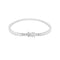 Bracelet Bracelet ligne, or blanc et diamants taille baguette. 58 Facettes 34841